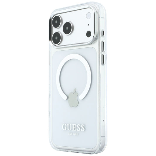 MagSafe-hoesje voor Apple iPhone 18 Pro Max / 17 Pro Max, Guess, Metal Outline, Zilver