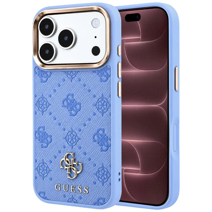 Coque MagSafe pour Apple iPhone 18 Pro Max / 17 Pro Max, Guess, Peony 4G Small Logo, Bleu