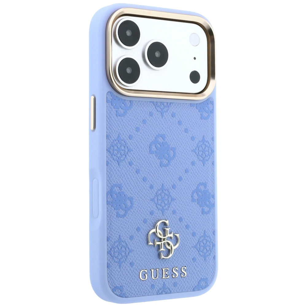 Coque MagSafe pour Apple iPhone 18 Pro Max / 17 Pro Max, Guess, Peony 4G Small Logo, Bleu