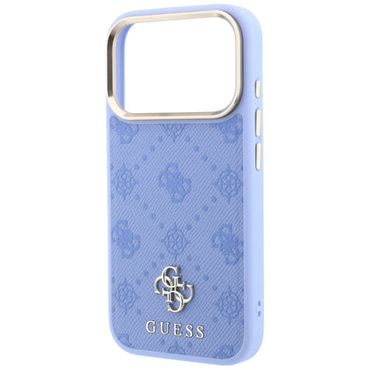 Coque MagSafe pour Apple iPhone 18 Pro Max / 17 Pro Max, Guess, Peony 4G Small Logo, Bleu