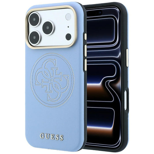 MagSafe-hoes voor Apple iPhone 18 Pro Max / 17 Pro Max, Guess, Geperforeerd 4G, Blauw