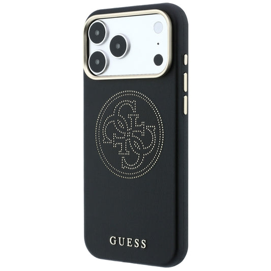 MagSafe-hoesje voor Apple iPhone 18 Pro Max / 17 Pro Max, Guess, Geperforeerd 4G, Zwart