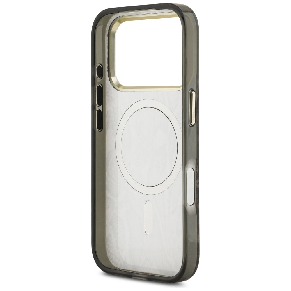 Coque MagSafe pour Apple iPhone 18 Pro Max / 17 Pro Max, Guess, Motif Python, Marron
