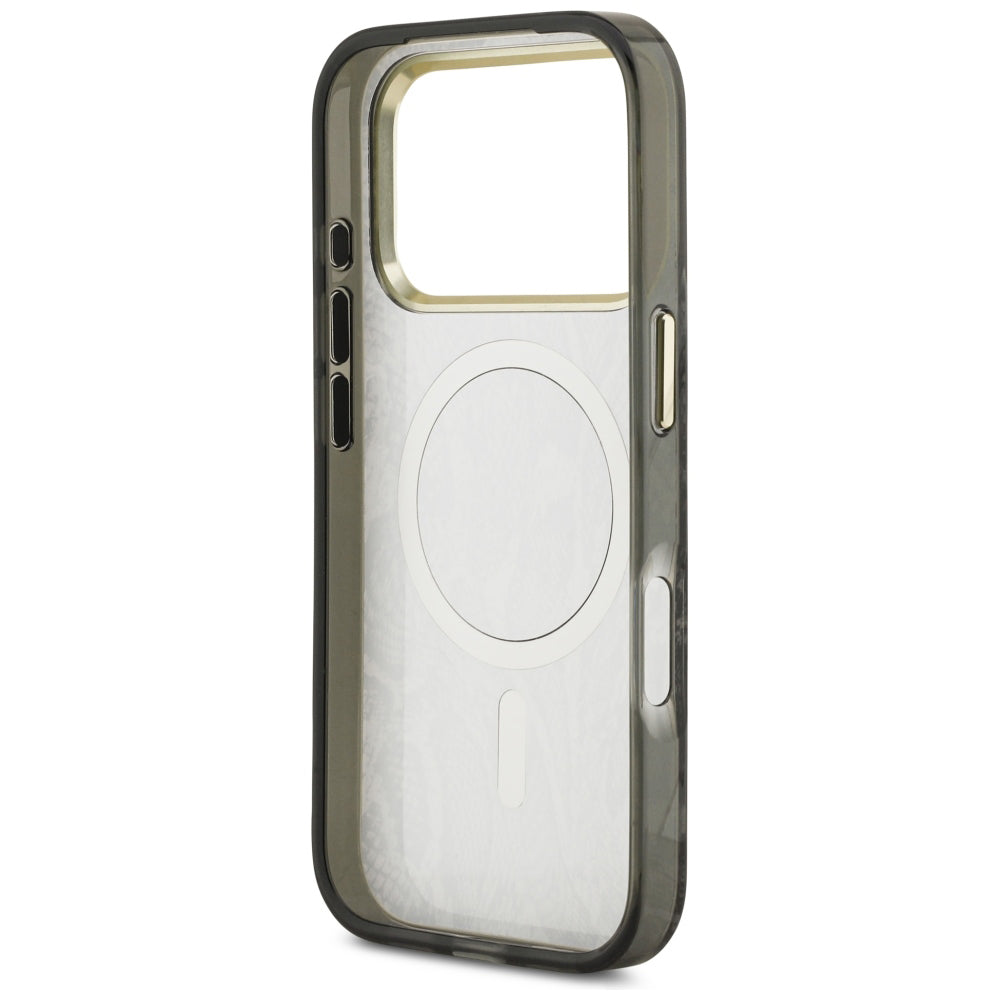 Coque MagSafe pour Apple iPhone 18 Pro Max / 17 Pro Max, Guess, motif python, noire