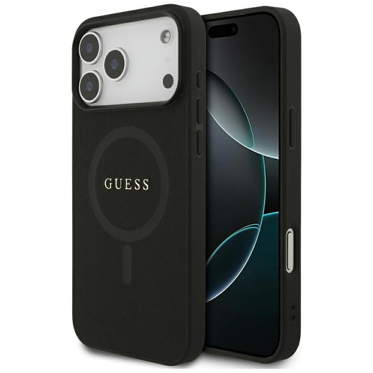 Coque MagSafe pour Apple iPhone 18 Pro Max / 17 Pro Max, Guess, Saffiano, Noire