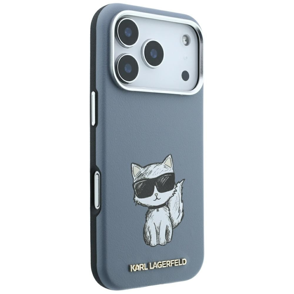 MagSafe-Hülle für Apple iPhone 18 Pro Max / 17 Pro Max, Karl Lagerfeld, Choupette Sketch, Blau