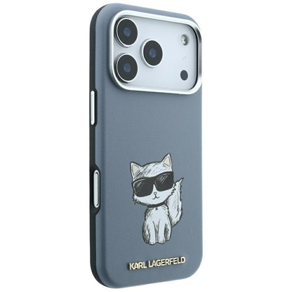 MagSafe-Hülle für Apple iPhone 18 Pro Max / 17 Pro Max, Karl Lagerfeld, Choupette Sketch, Blau