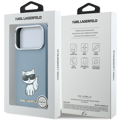 MagSafe-Hülle für Apple iPhone 18 Pro Max / 17 Pro Max, Karl Lagerfeld, Choupette Sketch, Blau