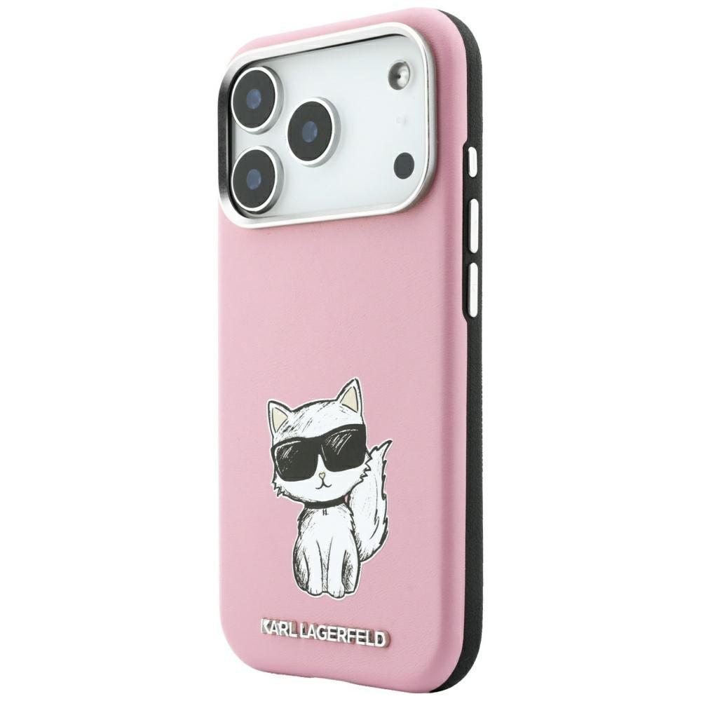 MagSafe-Hülle für Apple iPhone 18 Pro Max / 17 Pro Max, Karl Lagerfeld, Choupette Sketch, Rosa