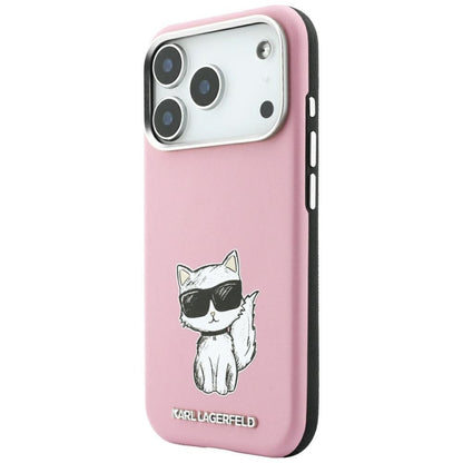 MagSafe-Hülle für Apple iPhone 18 Pro Max / 17 Pro Max, Karl Lagerfeld, Choupette Sketch, Rosa