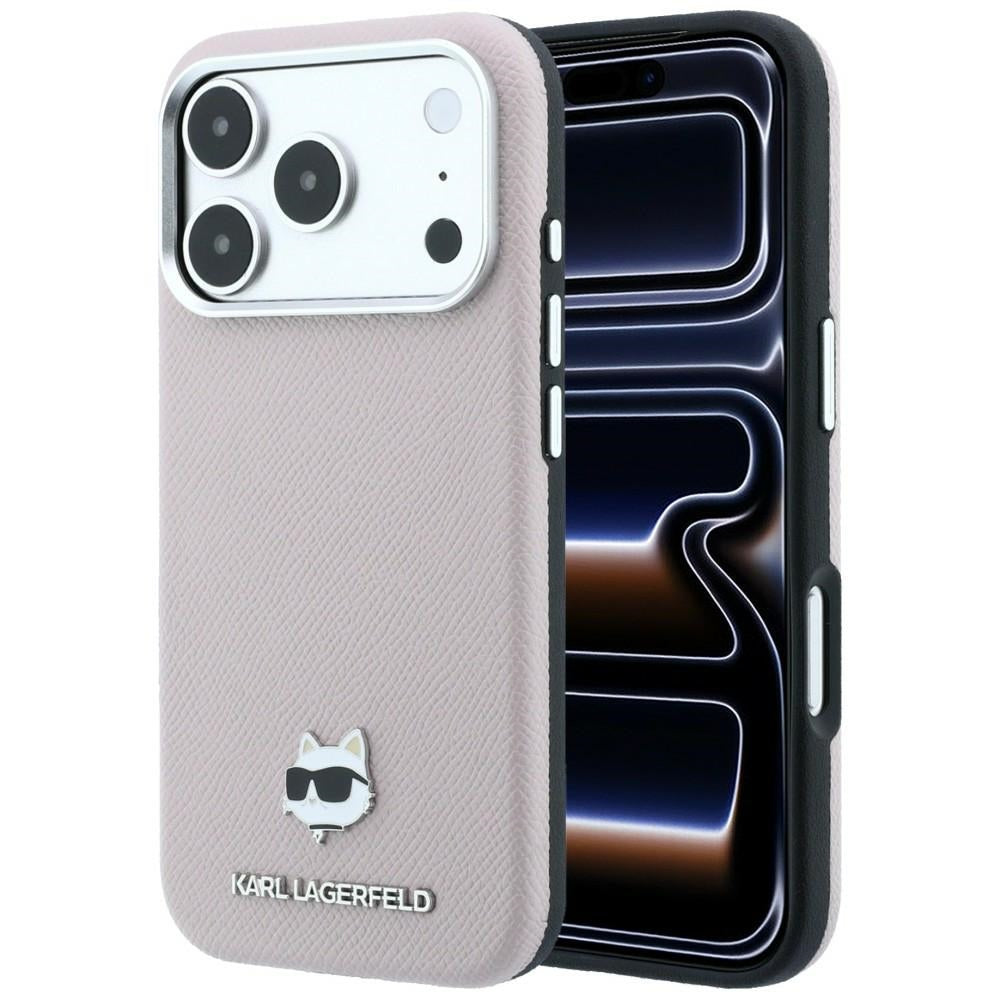 MagSafe-Hülle für Apple iPhone 18 Pro Max / 17 Pro Max, Karl Lagerfeld, Grained Choupette Head, Rosa