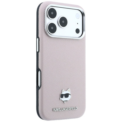 MagSafe-Hülle für Apple iPhone 18 Pro Max / 17 Pro Max, Karl Lagerfeld, Grained Choupette Head, Rosa