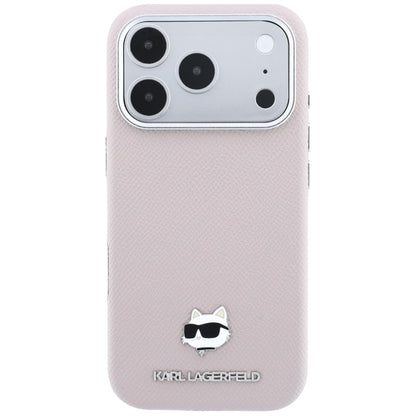 MagSafe-Hülle für Apple iPhone 18 Pro Max / 17 Pro Max, Karl Lagerfeld, Grained Choupette Head, Rosa