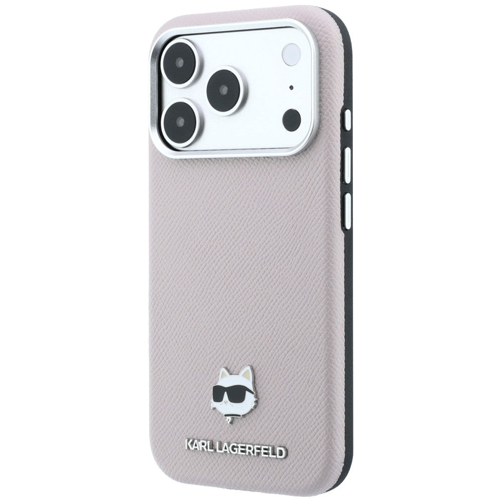 MagSafe-Hülle für Apple iPhone 18 Pro Max / 17 Pro Max, Karl Lagerfeld, Grained Choupette Head, Rosa