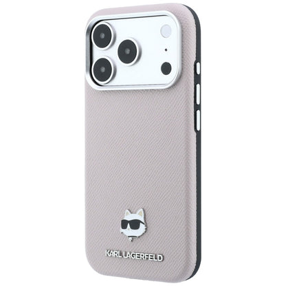 MagSafe-Hülle für Apple iPhone 18 Pro Max / 17 Pro Max, Karl Lagerfeld, Grained Choupette Head, Rosa