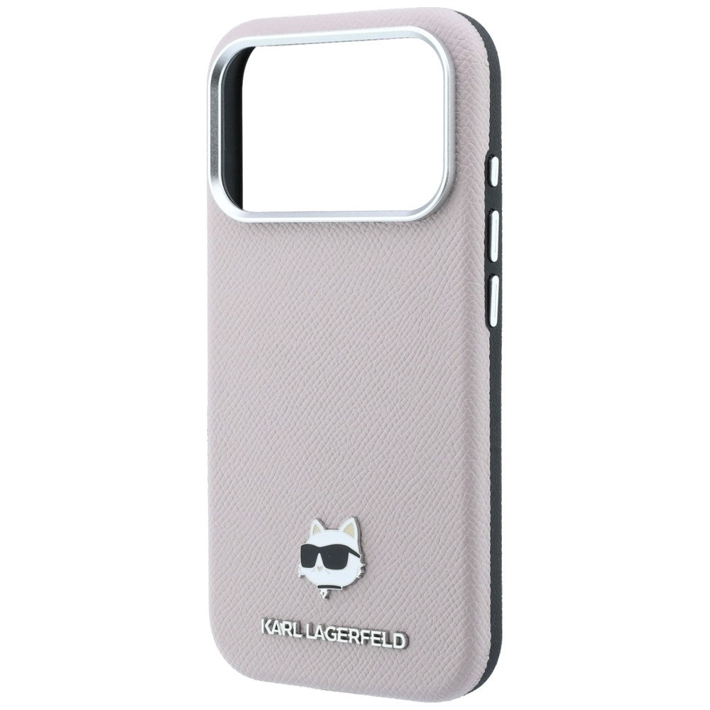 MagSafe-Hülle für Apple iPhone 18 Pro Max / 17 Pro Max, Karl Lagerfeld, Grained Choupette Head, Rosa