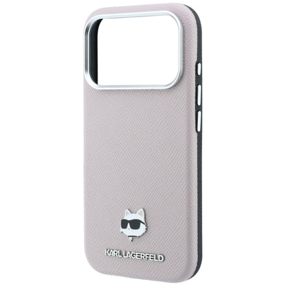 MagSafe-Hülle für Apple iPhone 18 Pro Max / 17 Pro Max, Karl Lagerfeld, Grained Choupette Head, Rosa