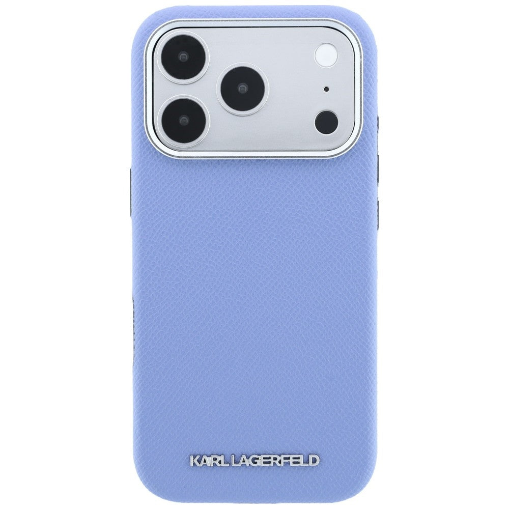 MagSafe-Hülle für Apple iPhone 18 Pro Max / 17 Pro Max, Karl Lagerfeld, geprägtes längliches Logo, Blau