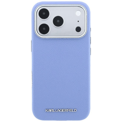 MagSafe-Hülle für Apple iPhone 18 Pro Max / 17 Pro Max, Karl Lagerfeld, geprägtes längliches Logo, Blau