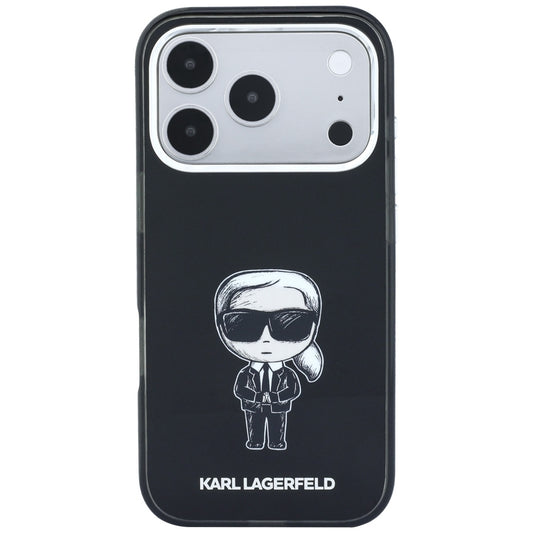 MagSafe-Hülle für Apple iPhone 18 Pro Max / 17 Pro Max, Karl Lagerfeld, HC IML Ikonik Sketch Print, Schwarz