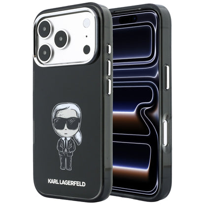 Coque MagSafe pour Apple iPhone 18 Pro Max / 17 Pro Max, Karl Lagerfeld, HC IML Ikonik Sketch Print, Noire