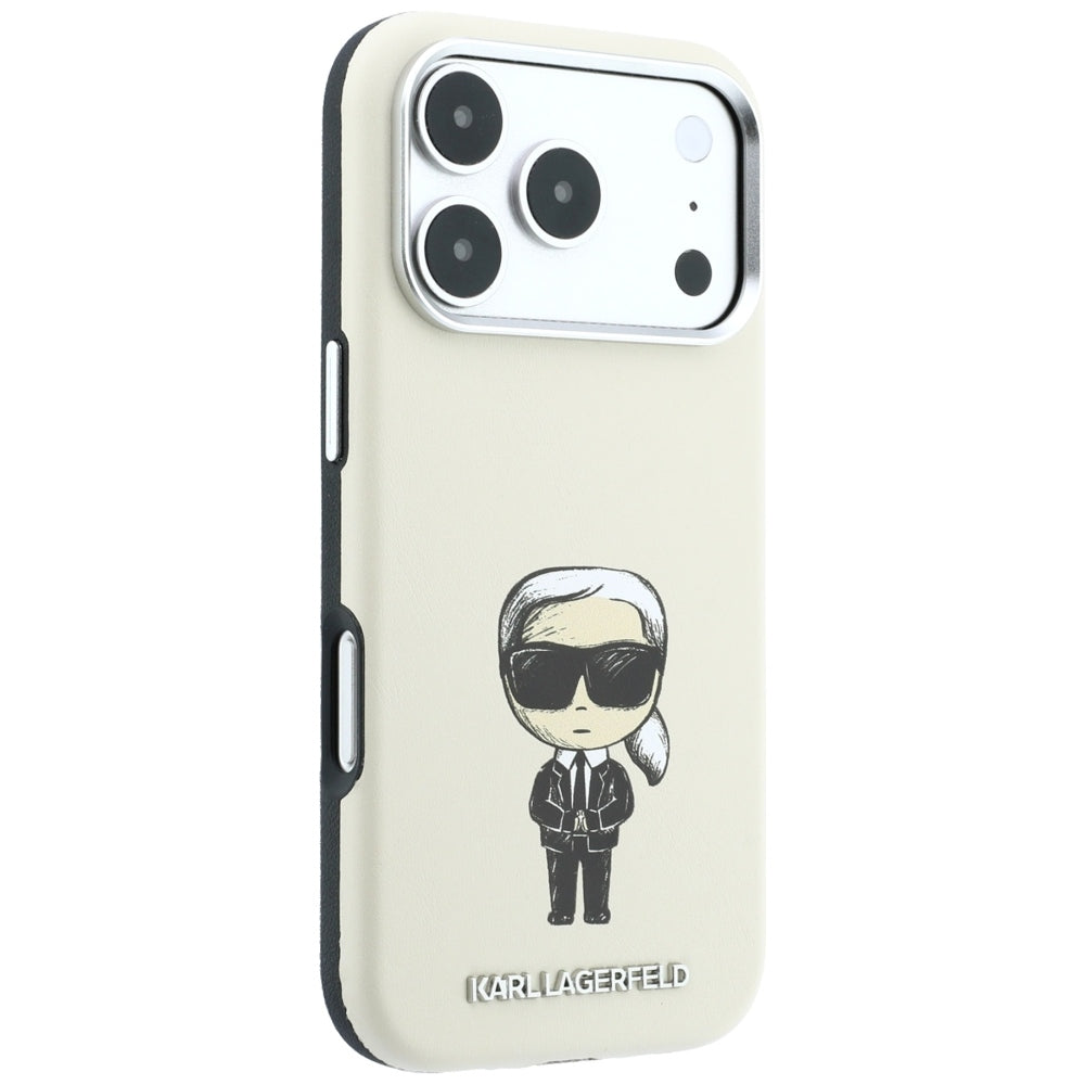 MagSafe-Hülle für Apple iPhone 18 Pro Max / 17 Pro Max, Karl Lagerfeld, Ikonik Sketch, Beige