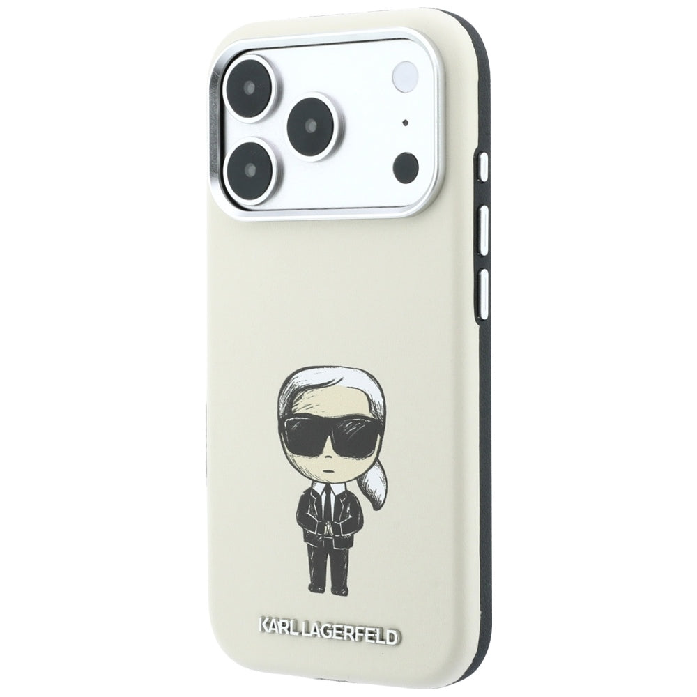 MagSafe-Hülle für Apple iPhone 18 Pro Max / 17 Pro Max, Karl Lagerfeld, Ikonik Sketch, Beige