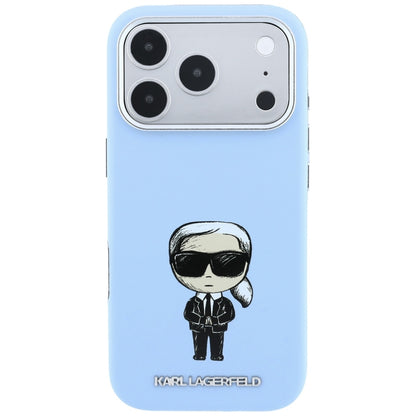 Coque MagSafe pour Apple iPhone 18 Pro Max / 17 Pro Max, Karl Lagerfeld, Ikonik Sketch, Bleu