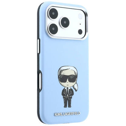 Coque MagSafe pour Apple iPhone 18 Pro Max / 17 Pro Max, Karl Lagerfeld, Ikonik Sketch, Bleu