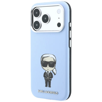 Coque MagSafe pour Apple iPhone 18 Pro Max / 17 Pro Max, Karl Lagerfeld, Ikonik Sketch, Bleu