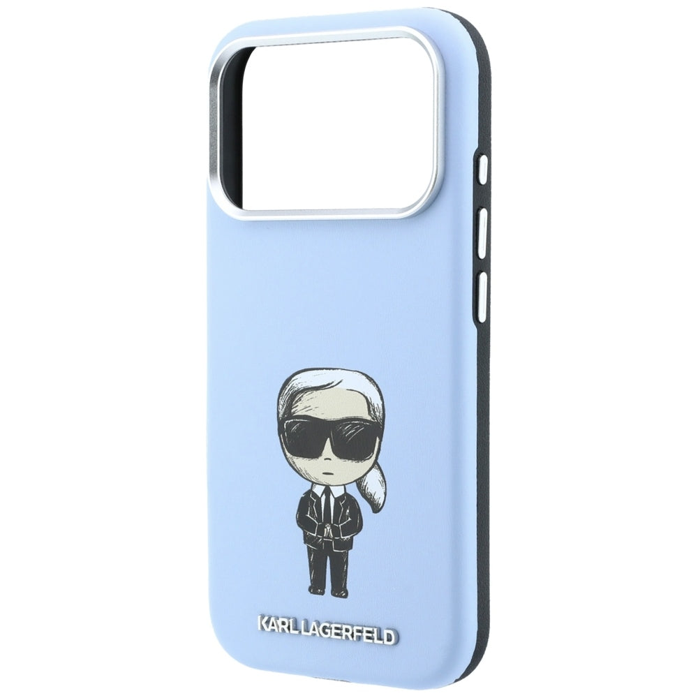 Coque MagSafe pour Apple iPhone 18 Pro Max / 17 Pro Max, Karl Lagerfeld, Ikonik Sketch, Bleu