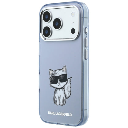 MagSafe-hoes voor Apple iPhone 18 Pro Max / 17 Pro Max, Karl Lagerfeld, IML Choupette Body Sketch Print, Blauw
