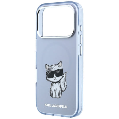 MagSafe-hoes voor Apple iPhone 18 Pro Max / 17 Pro Max, Karl Lagerfeld, IML Choupette Body Sketch Print, Blauw