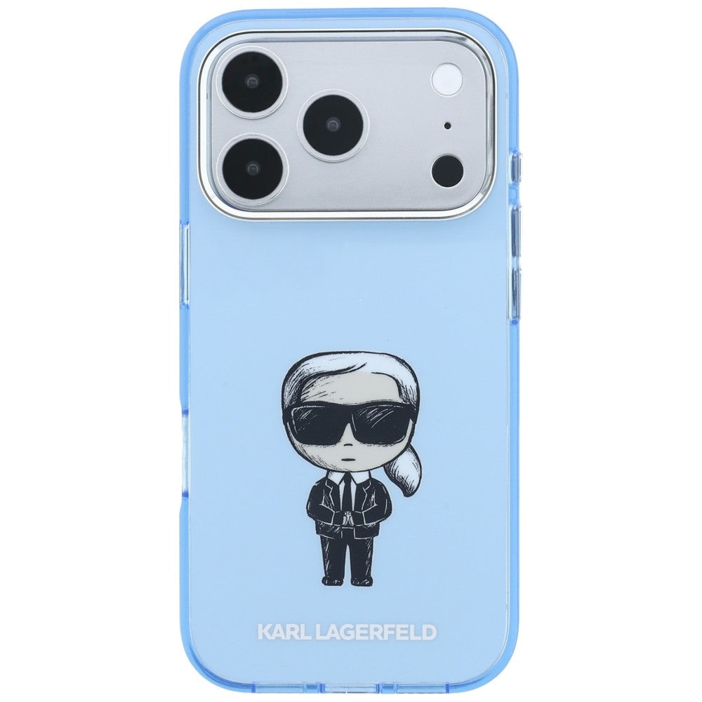 MagSafe-Hülle für Apple iPhone 18 Pro Max / 17 Pro Max, Karl Lagerfeld, IML Ikonik Sketch Print, Blau