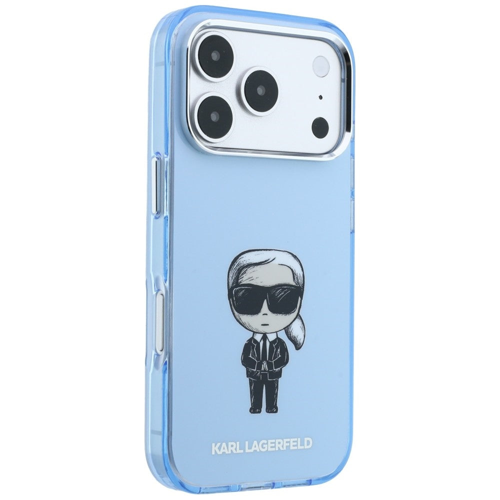 MagSafe-Hülle für Apple iPhone 18 Pro Max / 17 Pro Max, Karl Lagerfeld, IML Ikonik Sketch Print, Blau