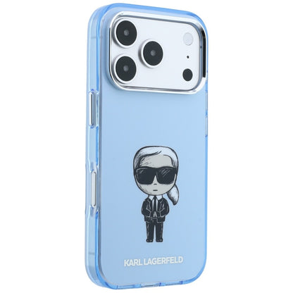 MagSafe-Hülle für Apple iPhone 18 Pro Max / 17 Pro Max, Karl Lagerfeld, IML Ikonik Sketch Print, Blau
