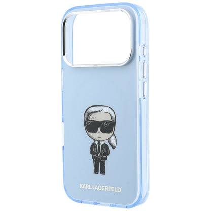 MagSafe-Hülle für Apple iPhone 18 Pro Max / 17 Pro Max, Karl Lagerfeld, IML Ikonik Sketch Print, Blau