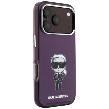 Coque MagSafe pour Apple iPhone 18 Pro Max / 17 Pro Max, Karl Lagerfeld, IML Ikonik Sketch Print, Bordeaux