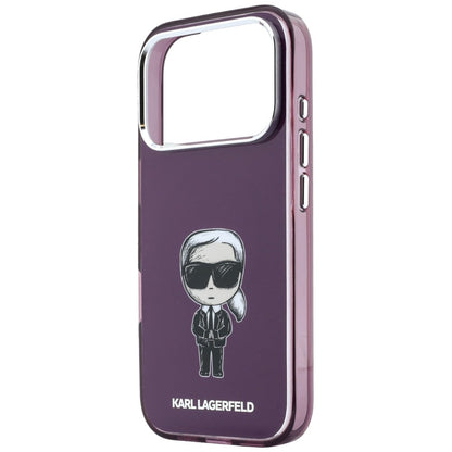 Coque MagSafe pour Apple iPhone 18 Pro Max / 17 Pro Max, Karl Lagerfeld, IML Ikonik Sketch Print, Bordeaux