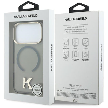 MagSafe-Hülle für Apple iPhone 18 Pro Max / 17 Pro Max, Karl Lagerfeld, IML Karl Head Logo, Schwarz