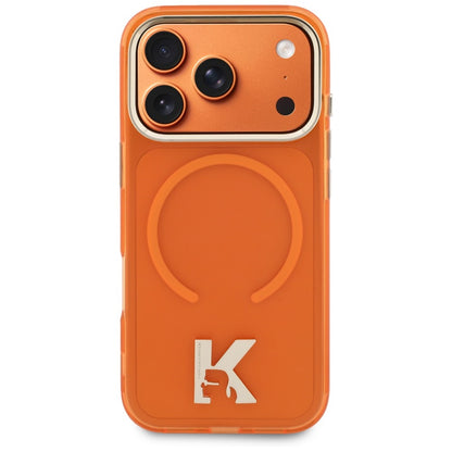 MagSafe-Hülle für Apple iPhone 18 Pro Max / 17 Pro Max, Karl Lagerfeld, IML Karl Head Logo, Orange