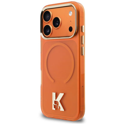 MagSafe-Hülle für Apple iPhone 18 Pro Max / 17 Pro Max, Karl Lagerfeld, IML Karl Head Logo, Orange