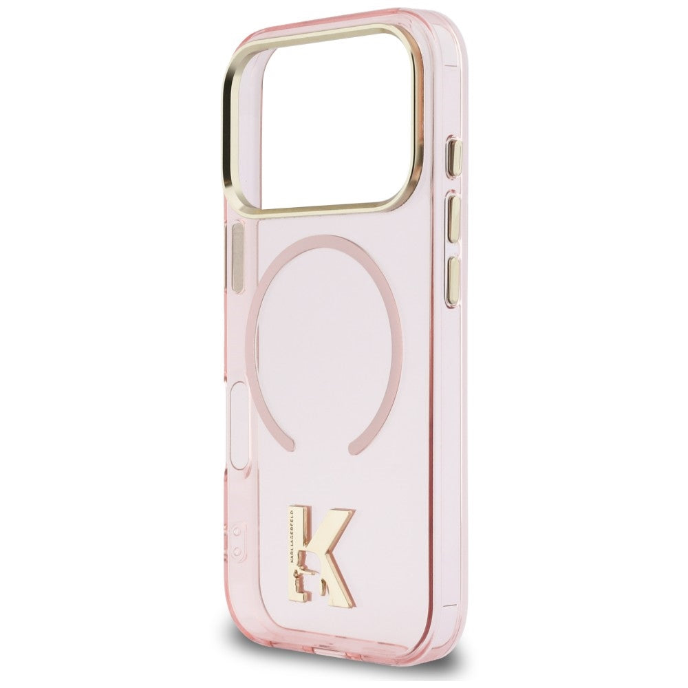 MagSafe Case for Apple iPhone 18 Pro Max / 17 Pro Max, Karl Lagerfeld, IML Karl Head Logo, Pink