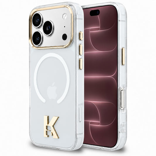Coque MagSafe pour Apple iPhone 18 Pro Max / 17 Pro Max, Karl Lagerfeld, logo IML Karl Head, transparente