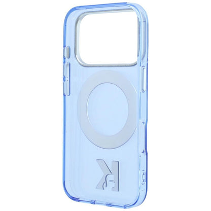 Coque MagSafe pour Apple iPhone 18 Pro Max / 17 Pro Max, Karl Lagerfeld, Support Anneau IML Kameo Métal, Bleue