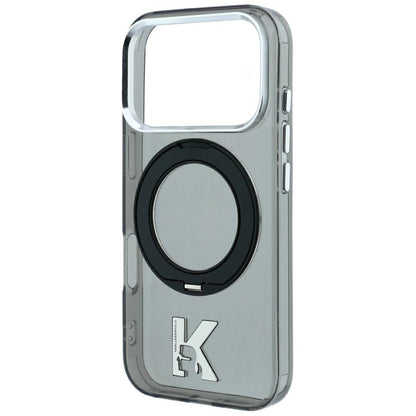 MagSafe-Hülle für Apple iPhone 18 Pro Max / 17 Pro Max, Karl Lagerfeld, IML Ring Stand Kameo Metall, Schwarz