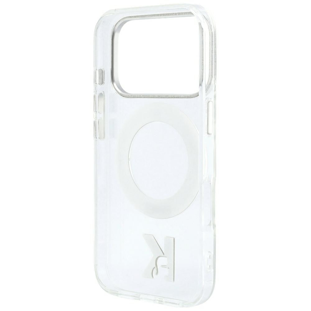 MagSafe-hoes voor Apple iPhone 18 Pro Max / 17 Pro Max, Karl Lagerfeld, IML Ring Stand Kameo Metaal, Transparant
