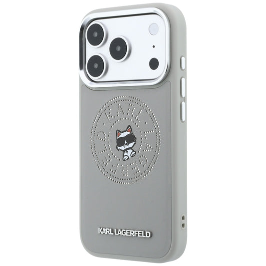 MagSafe-hoesje voor Apple iPhone 18 Pro Max / 17 Pro Max, Karl Lagerfeld, Point and Choupette Sketch, Grijs