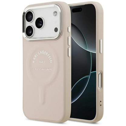 MagSafe-hoesje voor Apple iPhone 18 Pro Max / 17 Pro Max, Karl Lagerfeld, Ring Karl RSG Logo, Roze