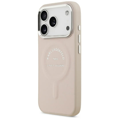 MagSafe-hoesje voor Apple iPhone 18 Pro Max / 17 Pro Max, Karl Lagerfeld, Ring Karl RSG Logo, Roze